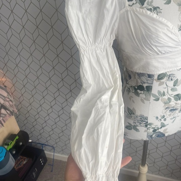 WHITE PrettyLittleThing crop top shirt , M / 10 - Picture 7 of 13